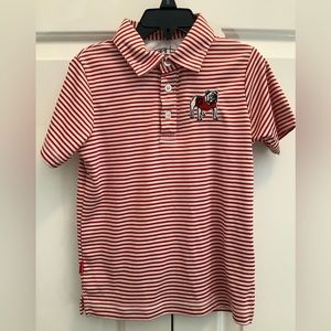 UGA Performance Polo Standing Dog Red and White 4T
